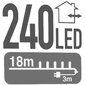 Jõulutulede valguskett 240 Led, 18 m цена и информация | Jõulutuled | kaup24.ee