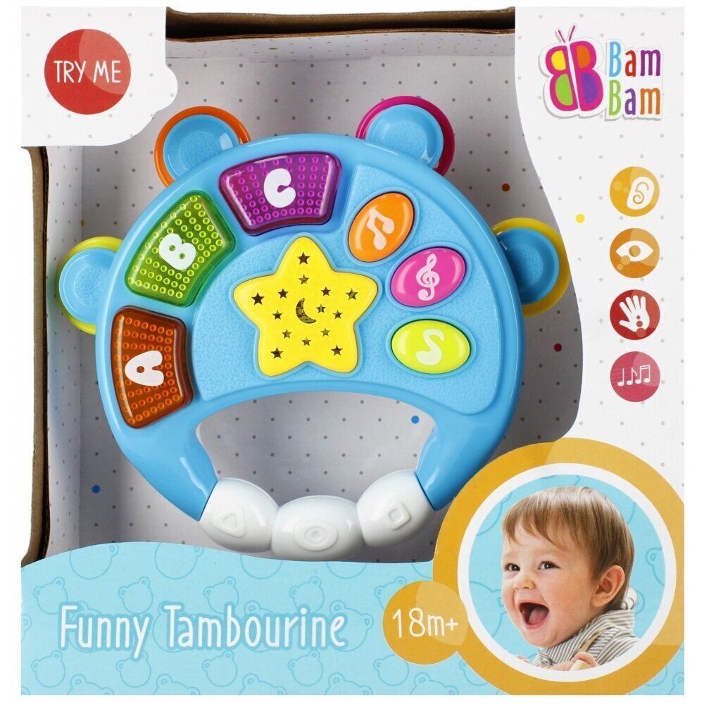 Lõbus laste tamburiin BamBam 515006 hind ja info | Imikute mänguasjad | kaup24.ee