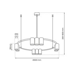 Milagro rippvalgusti Genesis ML0374 hind ja info | Rippvalgustid | kaup24.ee