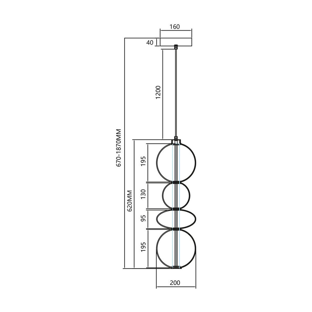 Milagro rippvalgusti Daphne ML0347 hind ja info | Rippvalgustid | kaup24.ee