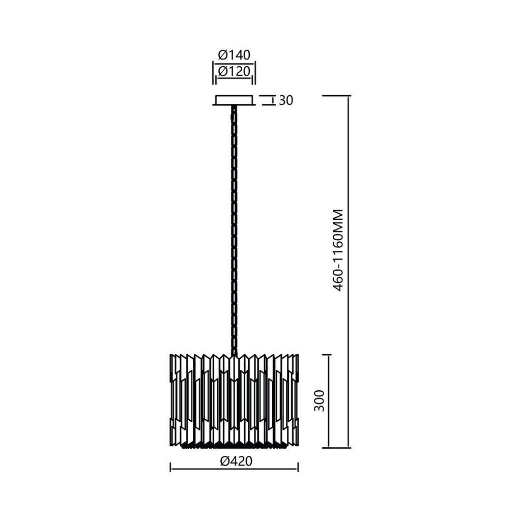 Milagro rippvalgusti Ritz ML0394 hind ja info | Rippvalgustid | kaup24.ee