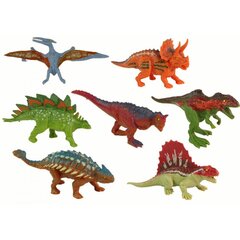 Dinosauruste figuuride komplekt Lean Toys, 12-osaline цена и информация | Игрушки для мальчиков | kaup24.ee