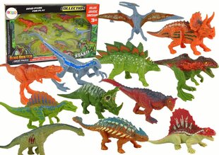Dinosauruste figuuride komplekt Lean Toys, 12-osaline hind ja info | Poiste mänguasjad | kaup24.ee