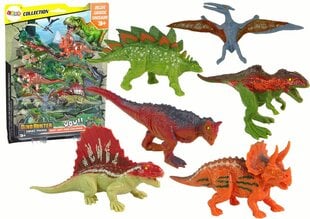 Dinosauruste figuuride komplekt Lean Toys, 6-osaline hind ja info | Poiste mänguasjad | kaup24.ee