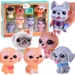 Kummist koerte kujukeste komplekt Baby Toys, 6-osaline hind ja info | Tüdrukute mänguasjad | kaup24.ee