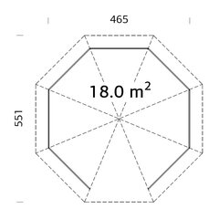 Lehtla – aiapaviljon Betty 18 m² halli puidukaitsega hind ja info | Kuurid ja aiamajad | kaup24.ee