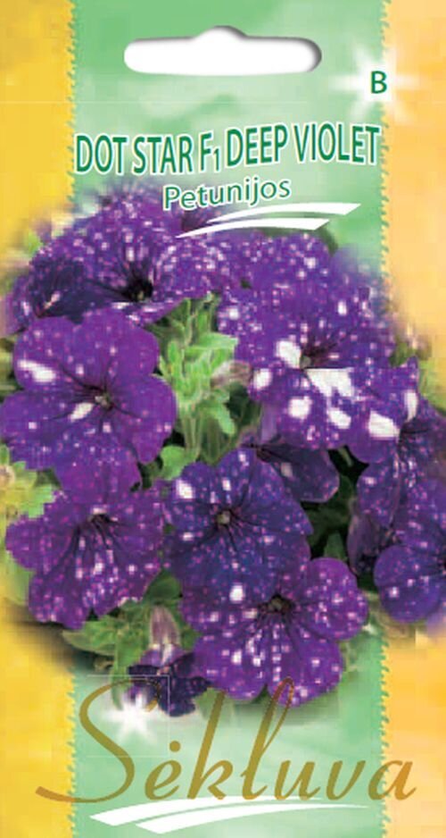 Hübriidpetuunia Dot Star F1 Deep Violet hind ja info | Lilleseemned | kaup24.ee