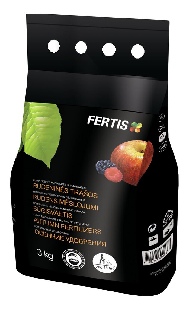 Fertis sügisene kompleksväetis, ilma kloori ja nitraatideta, 3 kg hind ja info | Kuivväetised | kaup24.ee