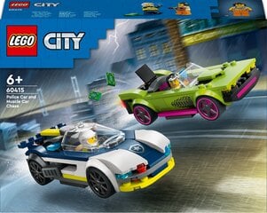 60415 Полицейская машина LEGO® City и погоня за мощной машиной цена и информация | Конструкторы и кубики | kaup24.ee