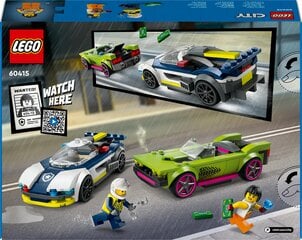 60415 LEGO® City Police Car and Muscle Car Chase politseiauto ja võimsa auto tagaajamine цена и информация | Конструкторы и кубики | kaup24.ee