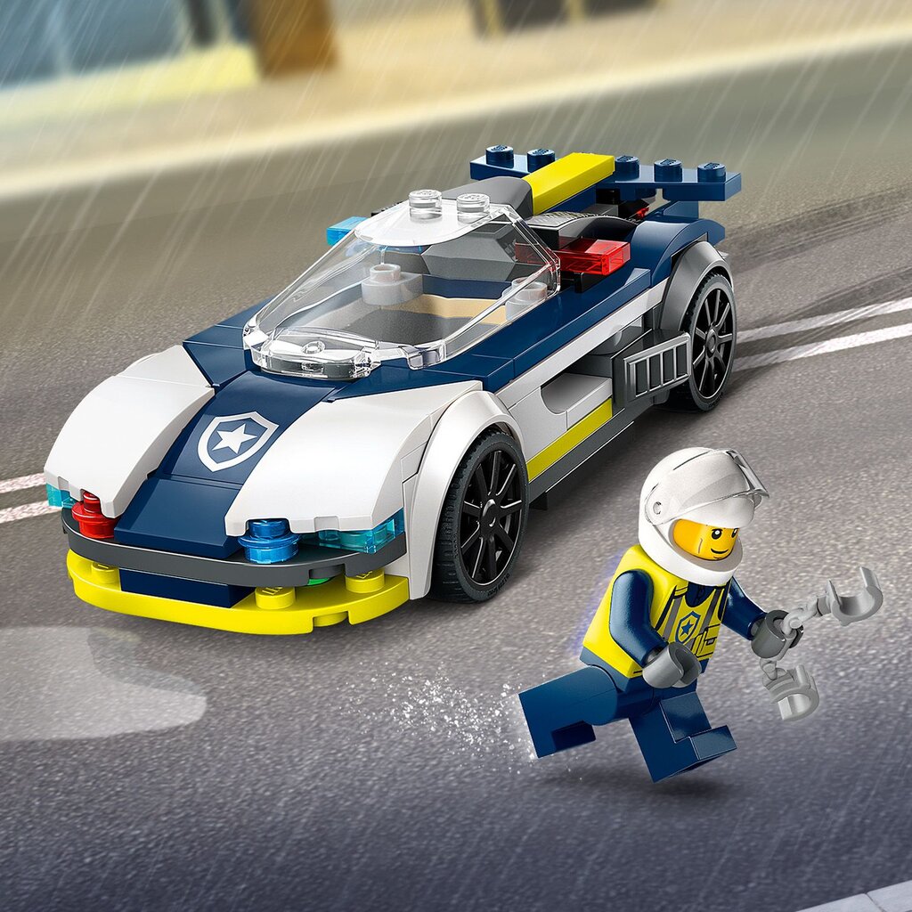 60415 LEGO® City Police Car and Muscle Car Chase politseiauto ja võimsa auto tagaajamine цена и информация | Klotsid ja konstruktorid | kaup24.ee