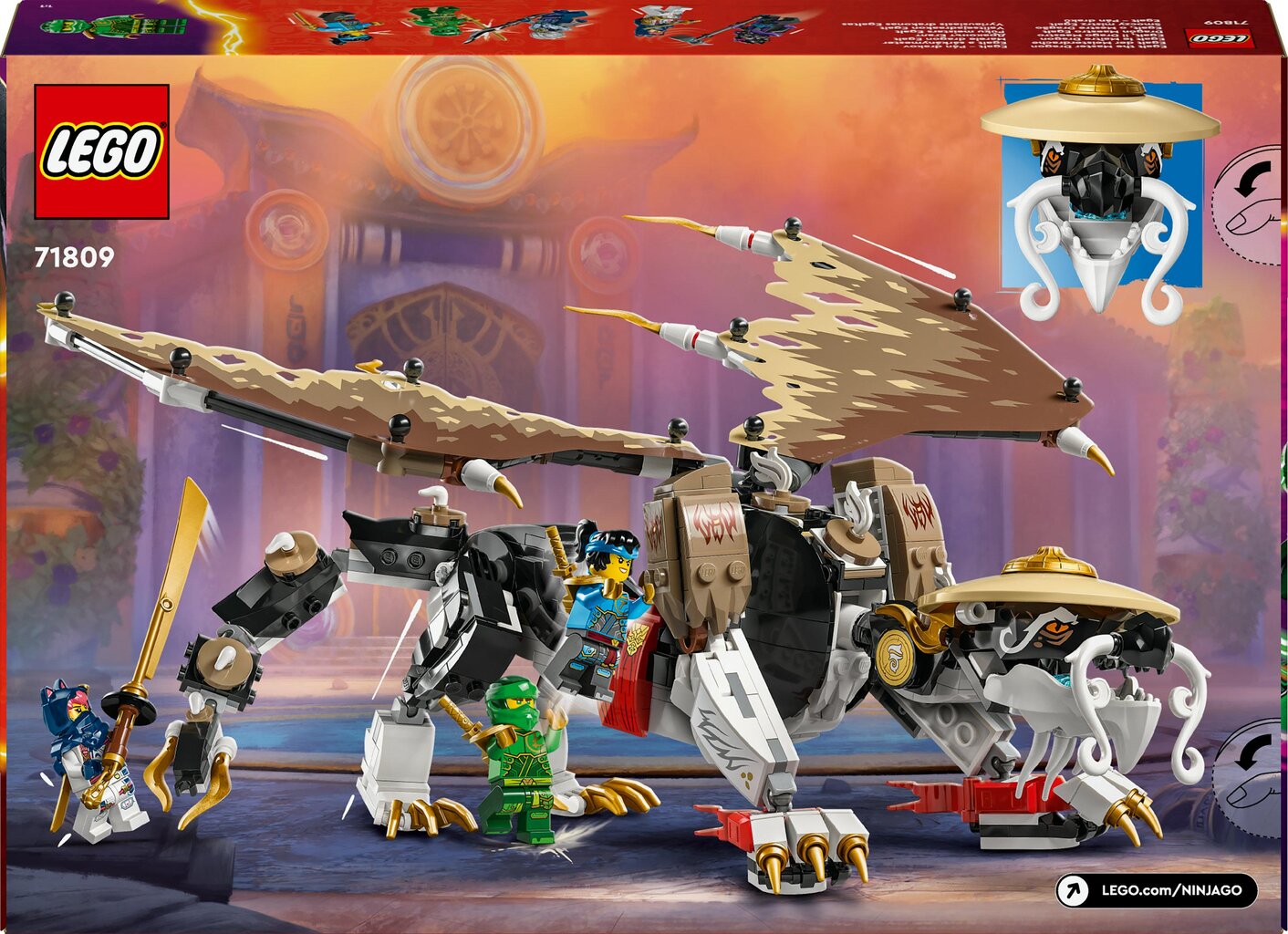 71809 LEGO® Ninjago Egalt the Master Dragon peadraakon Egalt hind ja info | Klotsid ja konstruktorid | kaup24.ee