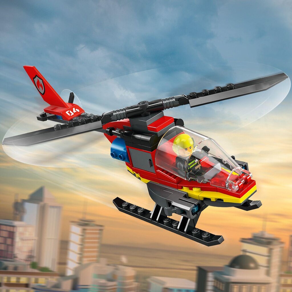 60411 LEGO® City Tuletõrjehelikopter цена и информация | Klotsid ja konstruktorid | kaup24.ee