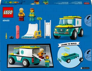 60403 LEGO® City «Скорая помощь и сноубордист» цена и информация | Конструкторы и кубики | kaup24.ee