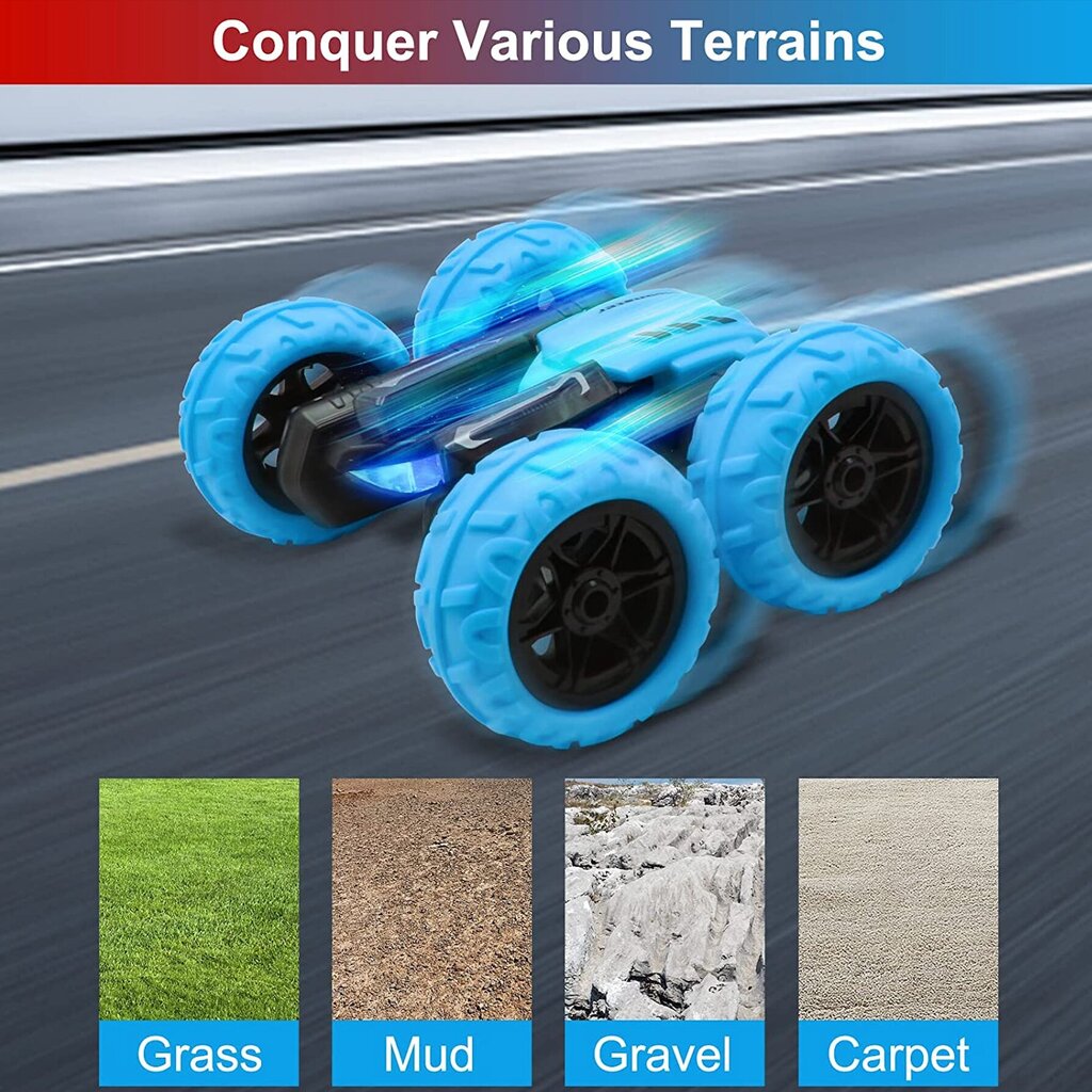 Raadiojuhitav tekstiprojektoriga linnamaastur Tornado Stunt Car hind ja info | Poiste mänguasjad | kaup24.ee