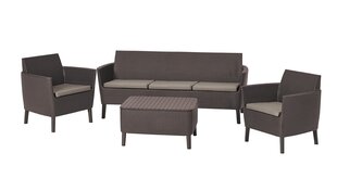 Садовая мебель Salemo 3 Seater Set, коричневая цена и информация | Комплекты уличной мебели | kaup24.ee