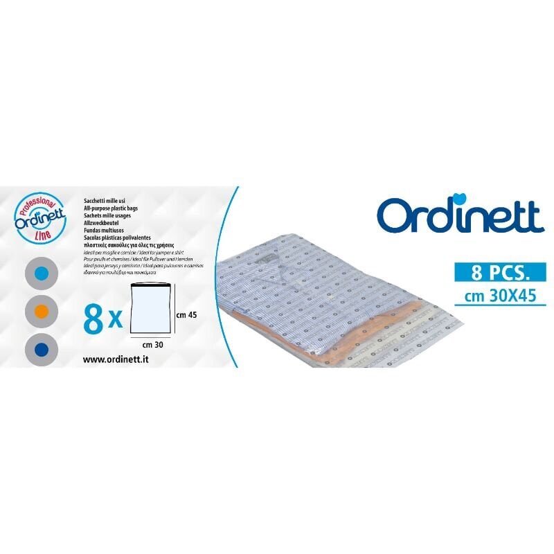 Ordinett universaalsed riidekotid, 30x45 cm, 8 tk hind ja info | Riidepuud ja -kotid | kaup24.ee