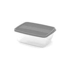 Контейнер для пищевых продуктов прямоугольный 4 л Vedo прозрачный серый цена и информация | Посуда для хранения еды | kaup24.ee