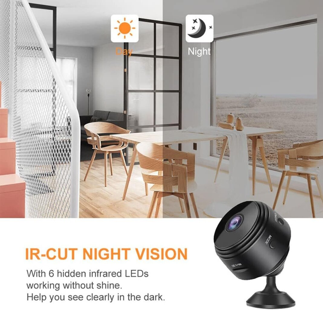 Mini-seirekaamera Enzemit A9 Wi-Fi 1080P HD hind ja info | Valvekaamerad | kaup24.ee