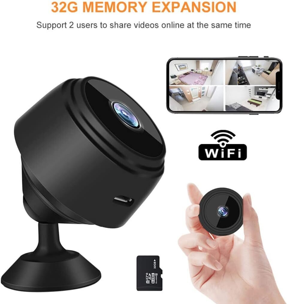 Mini-seirekaamera Enzemit A9 Wi-Fi 1080P HD hind ja info | Valvekaamerad | kaup24.ee