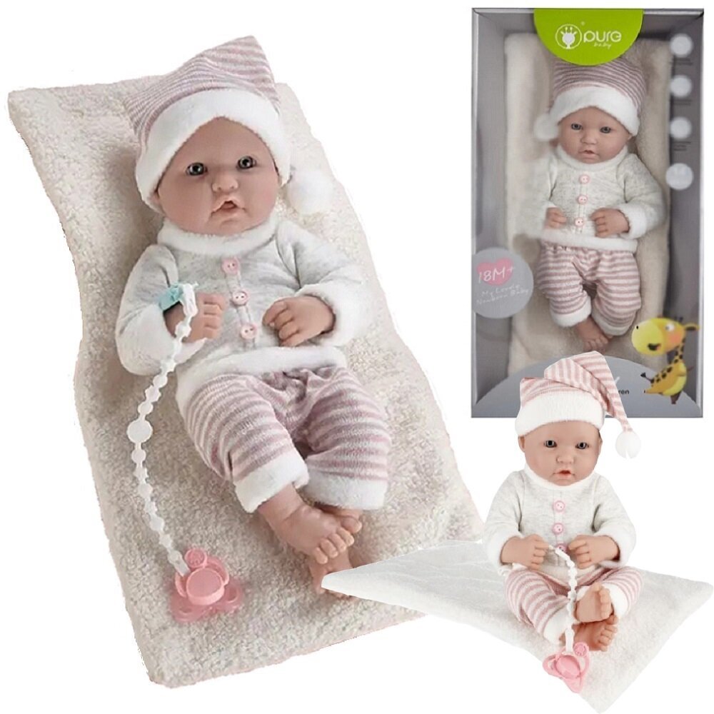 Beebi nukk padjaga Pure Baby, 35 cm цена и информация | Tüdrukute mänguasjad | kaup24.ee