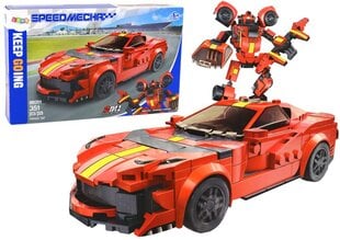 Ehituskomplekt Sportauto - robot Lean Toys, 351-osaline hind ja info | Poiste mänguasjad | kaup24.ee