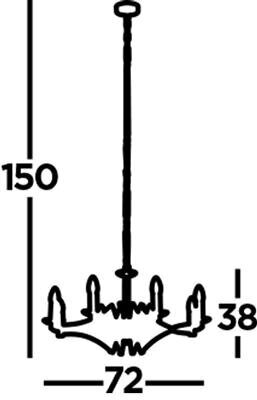 Searchlight rippvalgusti Ascot 41312-8AB цена и информация | Rippvalgustid | kaup24.ee