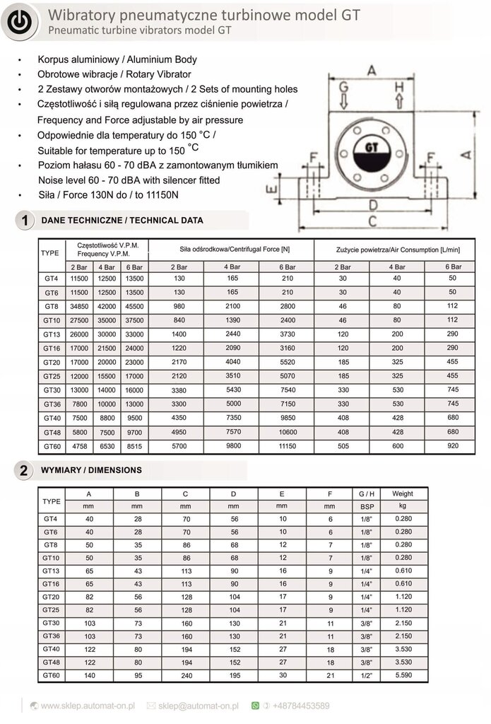Pneumaatiline turbiinivibraator - mudel GT10 hind ja info | Käsitööriistad | kaup24.ee
