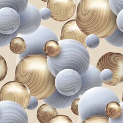 Panczo материал для штор 3D круги, шириной 145 см цена и информация | Занавески | kaup24.ee