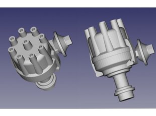 SCALE PRODUCTION - V8 Distributor With Ignition Wire ( V8 turustaja koos süütejuhtmega) 1 tk. must, 24208BK hind ja info | Klotsid ja konstruktorid | kaup24.ee