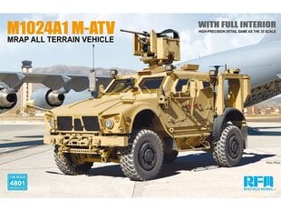 Rye Field Model mudelikomplekt M1024A1 Oshkosh M-ATV MRAP all terrain vehicle, 1/48, RFM-4801 hind ja info | Klotsid ja konstruktorid | kaup24.ee