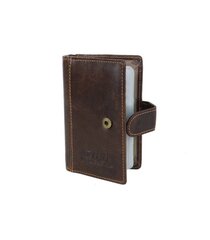 Мужской кожаный кошелек, тёмно-коричневый цена и информация | Мужские кошельки | kaup24.ee