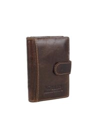 Мужской кожаный кошелек, тёмно-коричневый цена и информация | Мужские кошельки | kaup24.ee