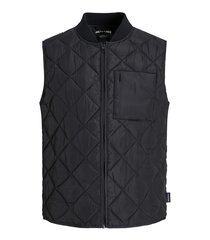 Meeste vest Jack & Jones 80g 12249375*01, must 5715509198138 цена и информация | Мужские жилетки | kaup24.ee