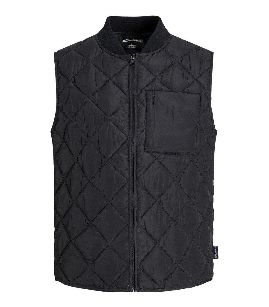 Meeste vest Jack & Jones 80g 12249375*01, must 5715509198138 hind ja info | Meeste vestid | kaup24.ee