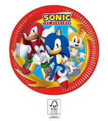 Ühekordsed papptaldrikud Sonic the Hedgehog Saga, 8 tk hind ja info | Ühekordsed nõud | kaup24.ee