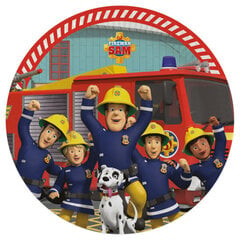 Ühekordsed papptaldrikud Fireman Sam, 8 tk hind ja info | Ühekordsed nõud | kaup24.ee