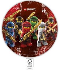 Ühekordsed papptaldrikud Lego Ninjago, 8 tk hind ja info | Ühekordsed nõud | kaup24.ee