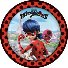Miraculous Ladybug Одноразовые бумажные тарелки  (8 шт) 23 cm цена и информация | Праздничная одноразовая посуда | kaup24.ee