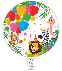 Jungle Balloons Одноразовые бумажные тарелки  (8 шт) 23 cm FSC цена и информация | Праздничная одноразовая посуда | kaup24.ee