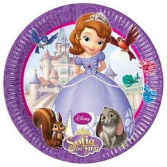 Disney Sofia the First, Одноразовые бумажные тарелки  (8 шт) 23 cm цена и информация | Праздничная одноразовая посуда | kaup24.ee