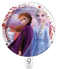 Disney Frozen II Leaf Одноразовые бумажные тарелки  (8 шт) 23 cm FSC цена и информация | Праздничная одноразовая посуда | kaup24.ee