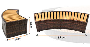 Astmelauad ümmarguse mullivanni jaoks, värvus pruun цена и информация | Аксессуары для бассейнов | kaup24.ee