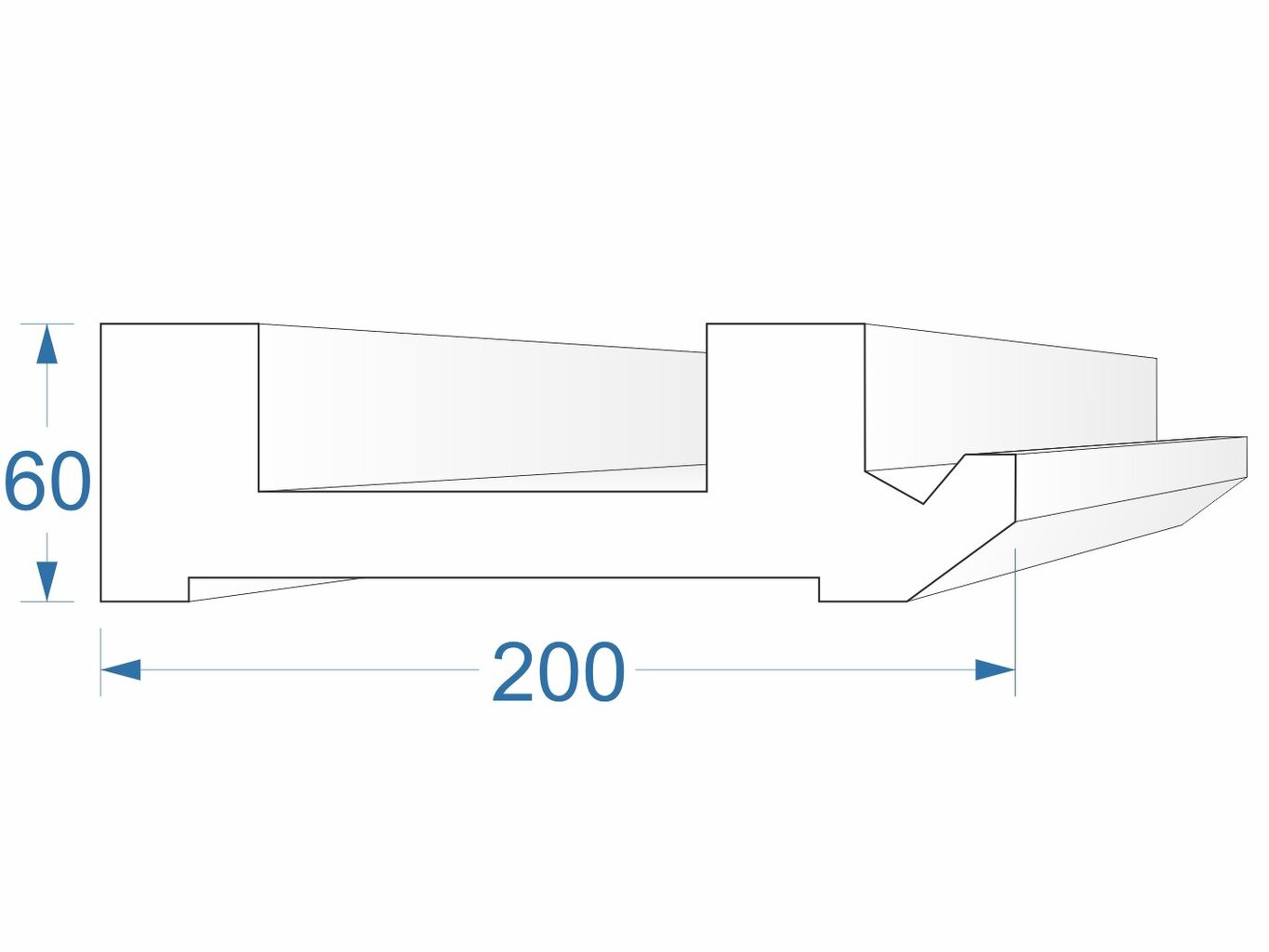 Ripplagi, LH4D 6x20x200 cm цена и информация | Lae-, seinakaunistus elemendid | kaup24.ee