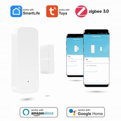 Zigbee 3.0 TUYA akna ukse avamise andur Väike цена и информация | Датчики | kaup24.ee