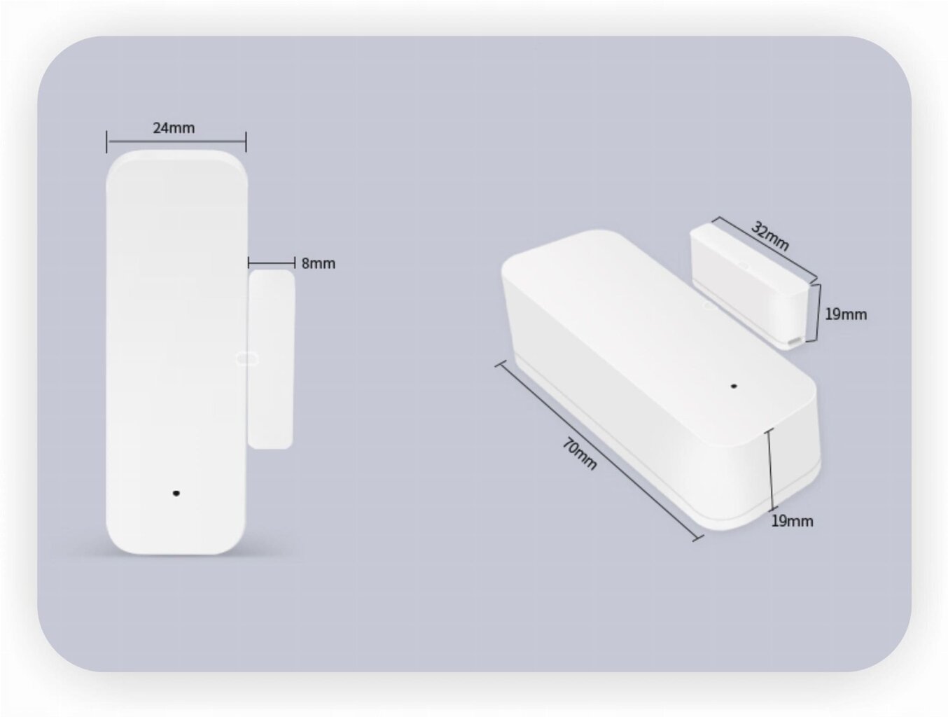 Zigbee 3.0 TUYA akna ukse avamise andur Väike цена и информация | Andurid, sensorid | kaup24.ee