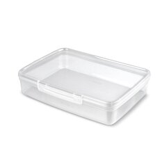 Прямоугольный ящик для хранения продуктов объемом 4,4 л с защелкой Прозрачный цена и информация | Посуда для хранения еды | kaup24.ee
