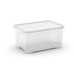 Коробка с крышкой T Box S 14L 26,5x38x19 см прозрачная цена и информация | Ящики для вещей | kaup24.ee