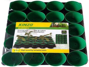 Kinzo Garden палетка с 20 вазончиками цена и информация | Вазоны для рассады и пересадки | kaup24.ee