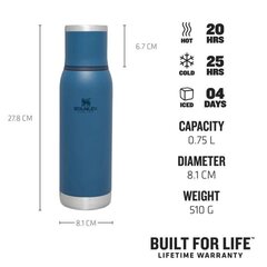 Thermos The Adventure To-Go Bottle 0,75 л черный цена и информация | Термосы, термокружки | kaup24.ee